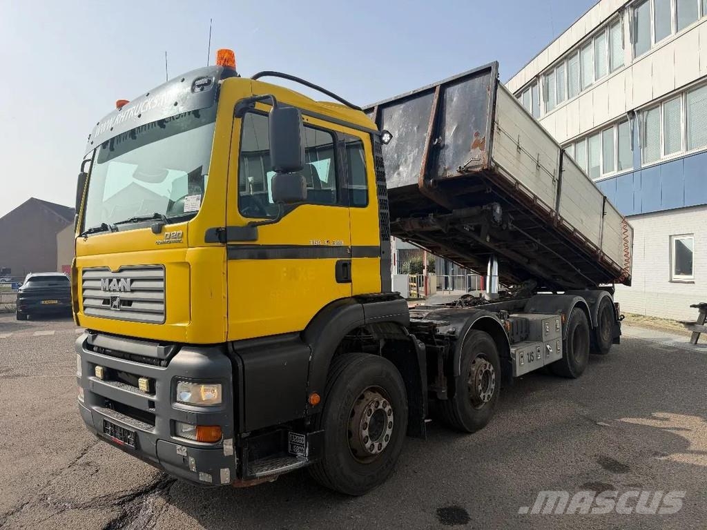 MAN TGA 35.390 8X2 KIPPER - LIFTING AXLE Hook lift trucks