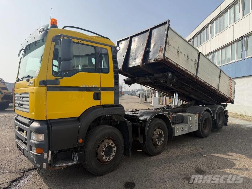MAN TGA 35.390 8X2 KIPPER - LIFTING AXLE Hook lift trucks
