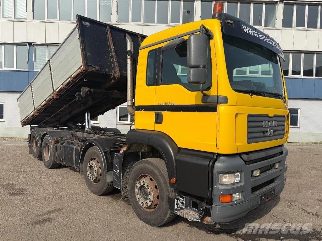 MAN TGA 35.390 8X2 KIPPER - LIFTING AXLE Hook lift trucks