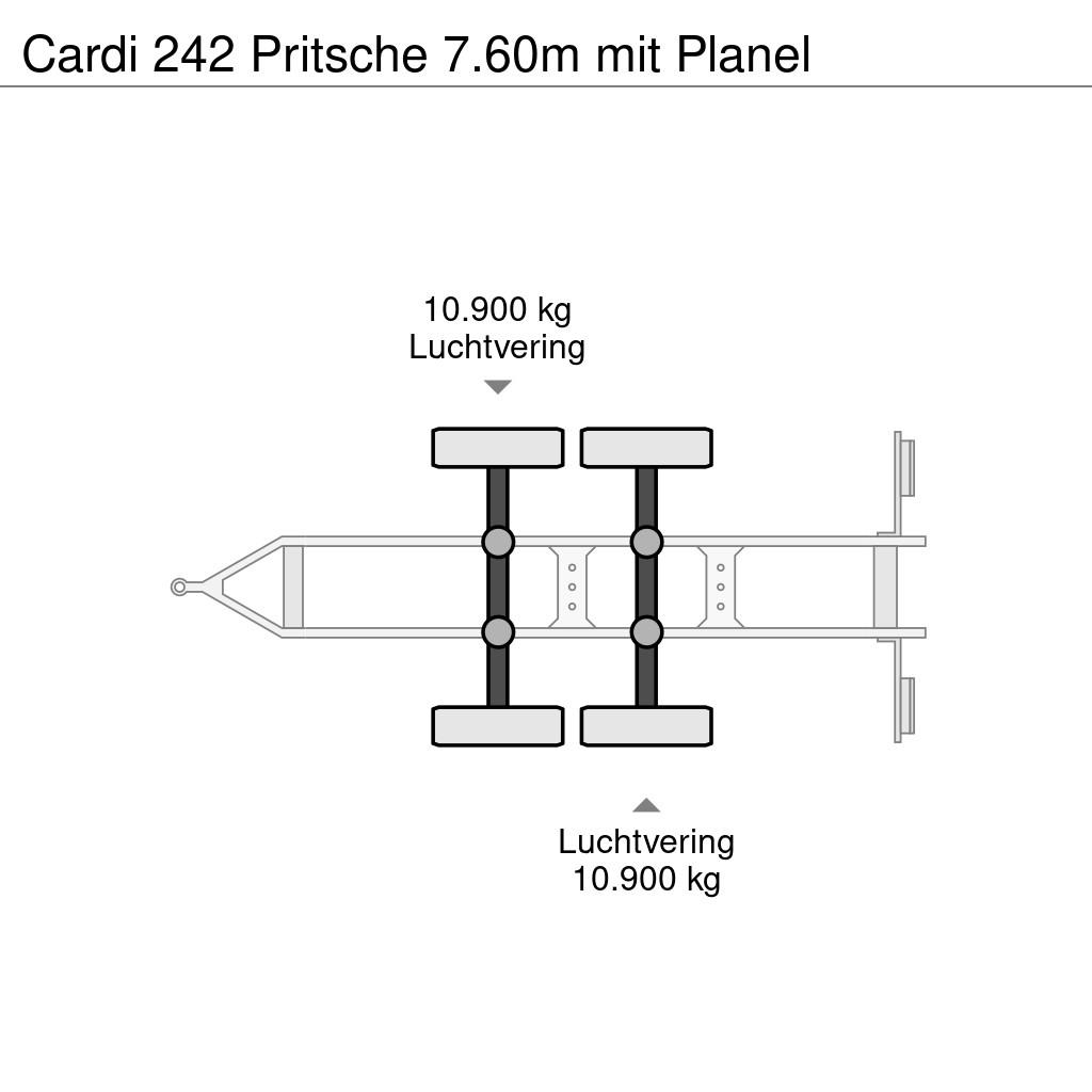 Cardi 242 Pritsche 7.60m mit Planel Flatbed römorklar