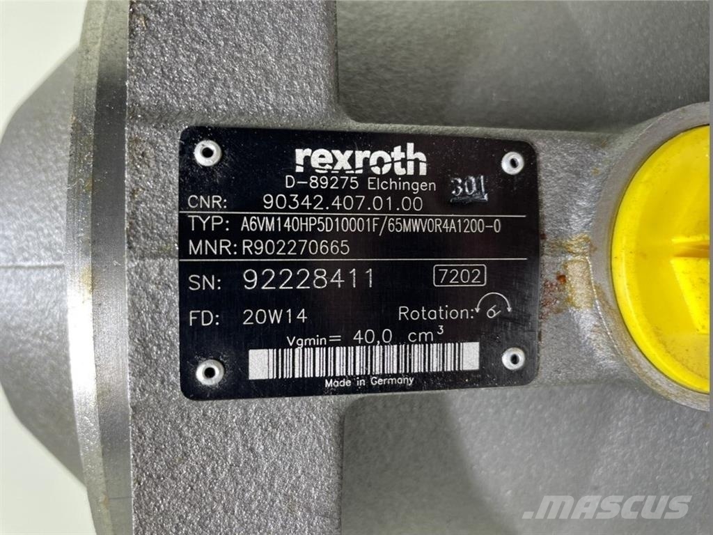Rexroth A6VM140HP5D10001F/65MW Hydraulique