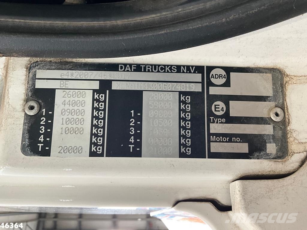 DAF FAT CF 410 6x4 VDL 20 Ton haakarmsysteem Вантажівки з гаковим підйомом