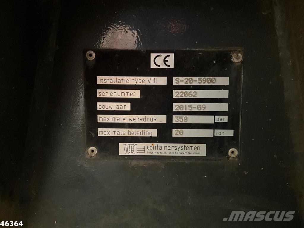 DAF FAT CF 410 6x4 VDL 20 Ton haakarmsysteem Вантажівки з гаковим підйомом