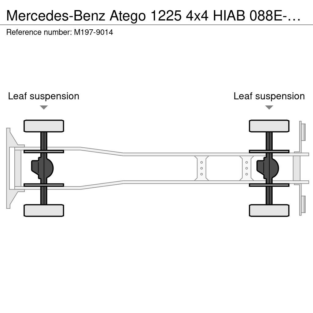 Mercedes-Benz Atego 1225 4x4 HIAB 088E-4 / PLATFORM L=3544 mm Smagās mašīnas ar celtni