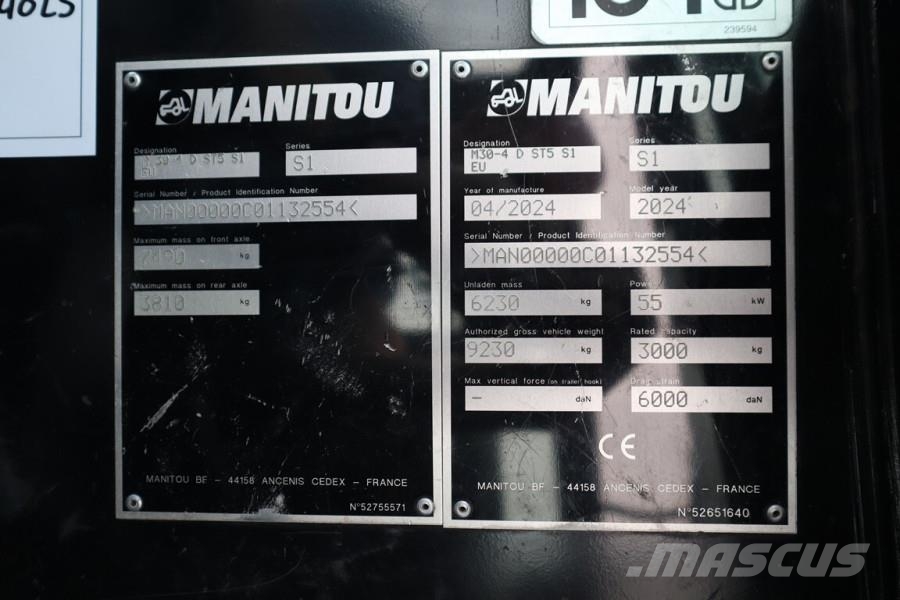 Manitou M30-4 Valid inspection, Diesel, 4x4 Drive, 4700mm Rough terrain truck