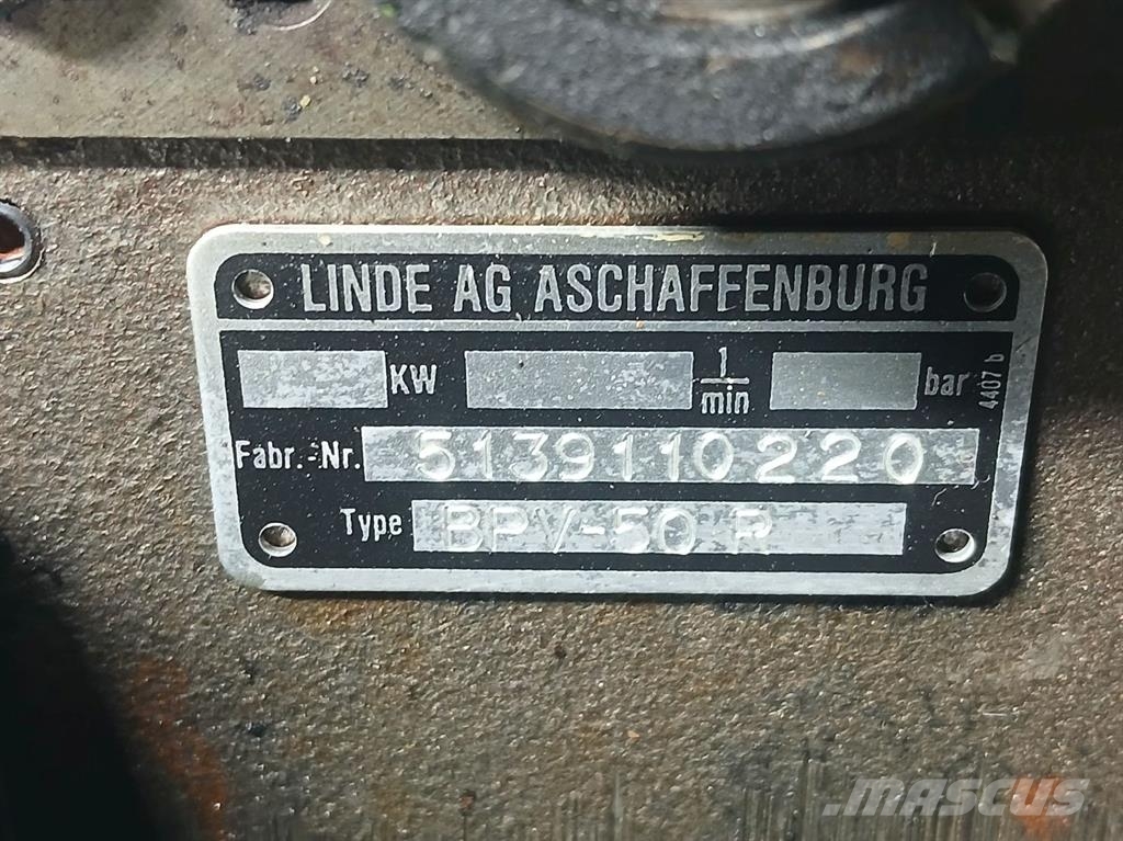 Linde BPV-50R - Drive pump/Fahrpumpe/Rijpomp Hidraulice