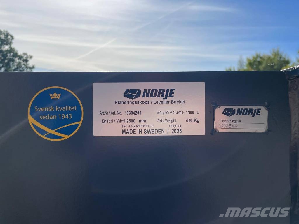 Norje Planerskopa Stora BM 1100L 2,5m Bred Cucharones