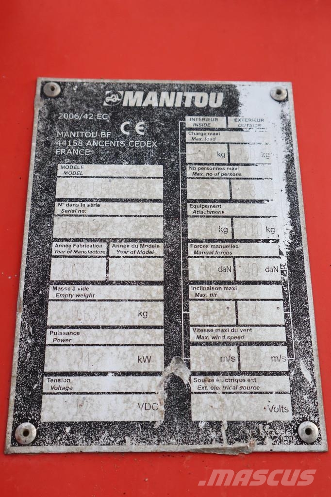 Manitou 280 TJ | 28 METER | 350 KG رافعات سلة تلسكوبية