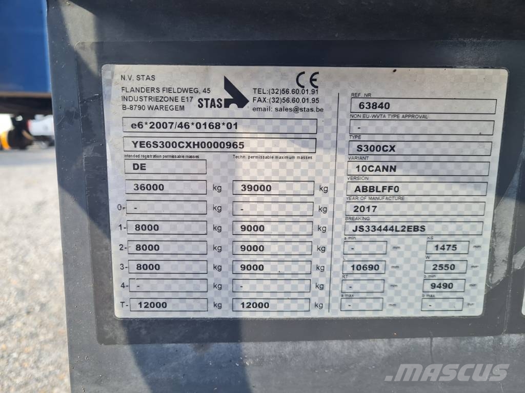Stas S300 CX Skip loader semi-trailers