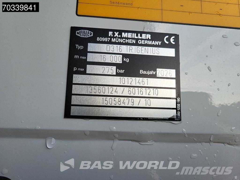 Iveco X-Way 540 6X4 NEW! MEILLER D316 Trigenius 3-way ti Platte bakwagens