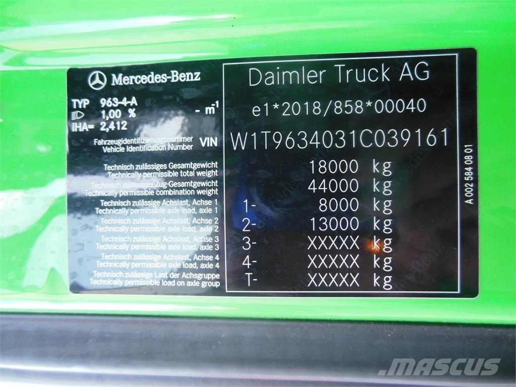 Mercedes-Benz Mercedes Benz 1848 Actros, GigaSpace, Standart Nyergesvontatók