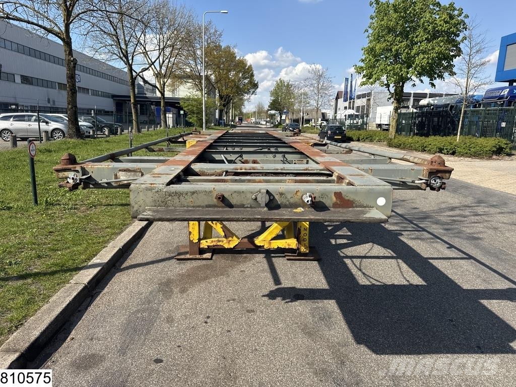 Groenewegen Chassis 20 ft, Steelsuspension, drum brakes Containerframe semi-trailers
