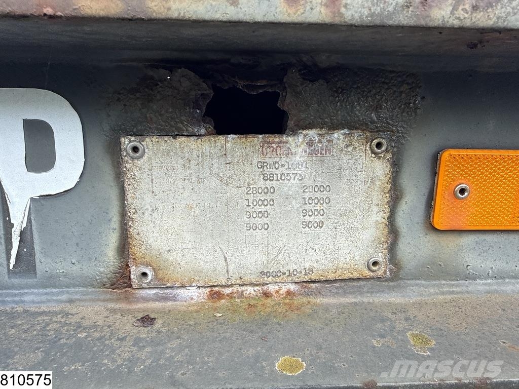Groenewegen Chassis 20 ft, Steelsuspension, drum brakes Containerframe semi-trailers
