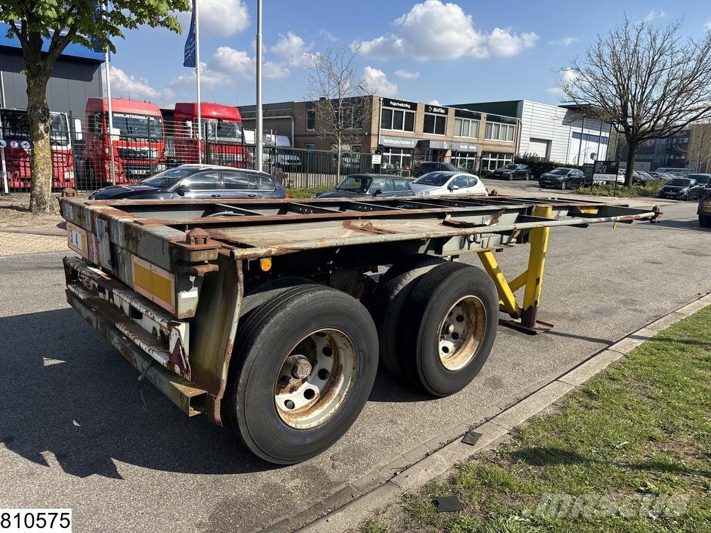 Groenewegen Chassis 20 ft, Steelsuspension, drum brakes Containerframe semi-trailers