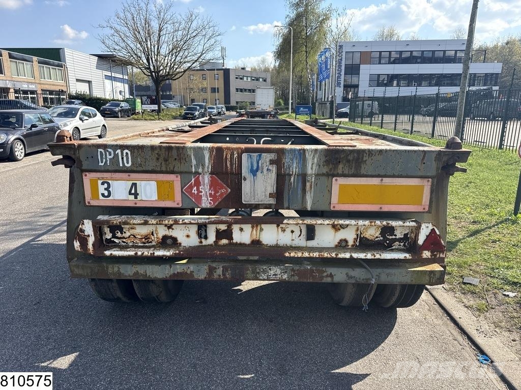 Groenewegen Chassis 20 ft, Steelsuspension, drum brakes Containerframe semi-trailers