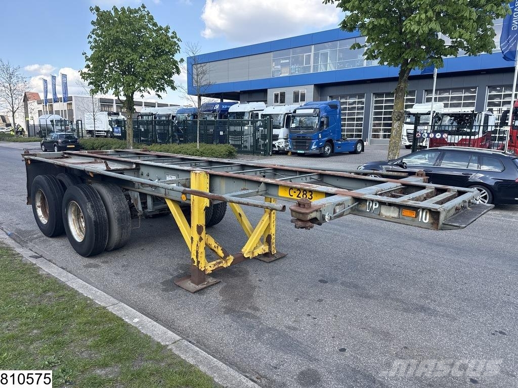 Groenewegen Chassis 20 ft, Steelsuspension, drum brakes Containerframe semi-trailers