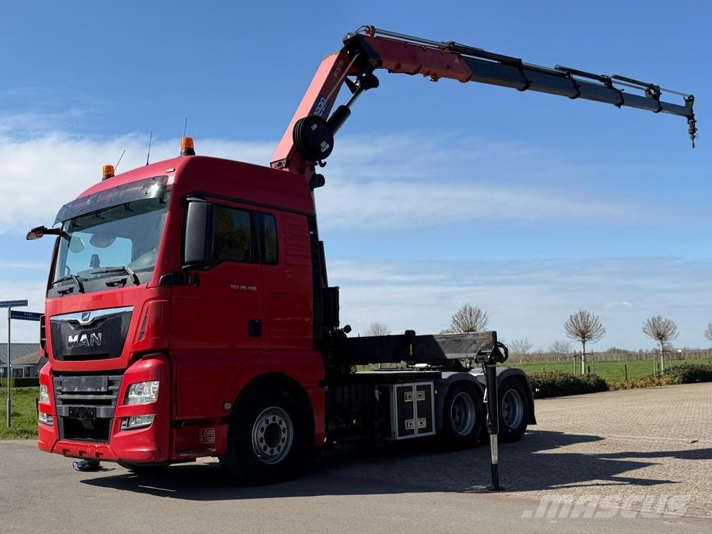 MAN TGX 28.460 6x2!!2019!!HMF 32tm! CRANE!! TOP!EURO6! Vilcēji