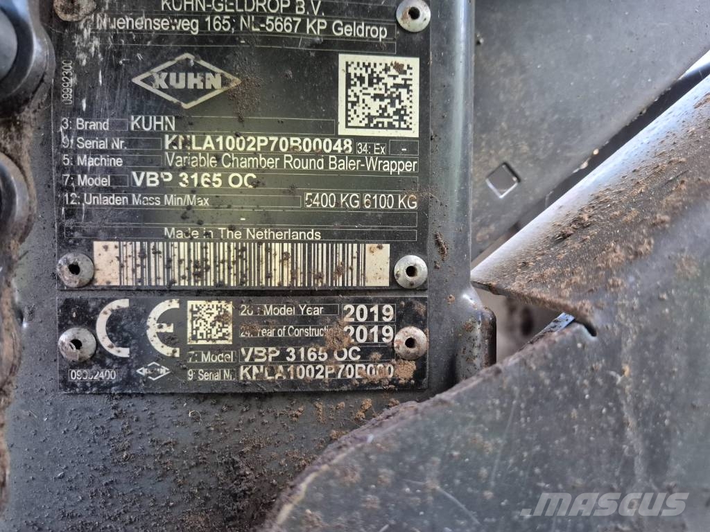 Kuhn VBP 3165 Intelliwrap محزمات مستديرة