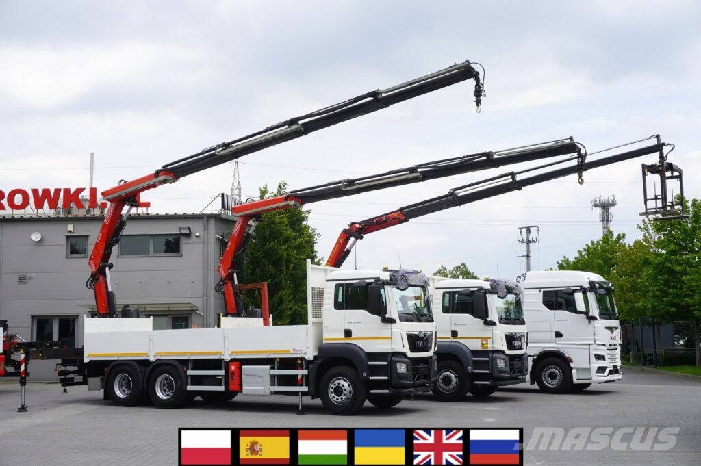 MAN TGS 26.420 6x4 / Fassi F215A.2.24 / remote control Kamioni sa otvorenim sandukom