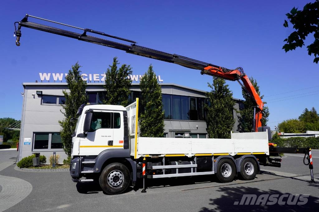 MAN TGS 26.420 6x4 / Fassi F215A.2.24 / remote control Kamioni sa otvorenim sandukom