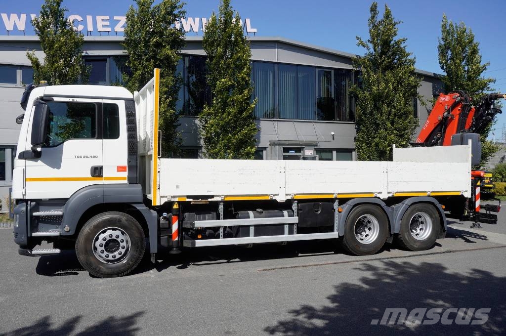 MAN TGS 26.420 6x4 / Fassi F215A.2.24 / remote control Kamioni sa otvorenim sandukom