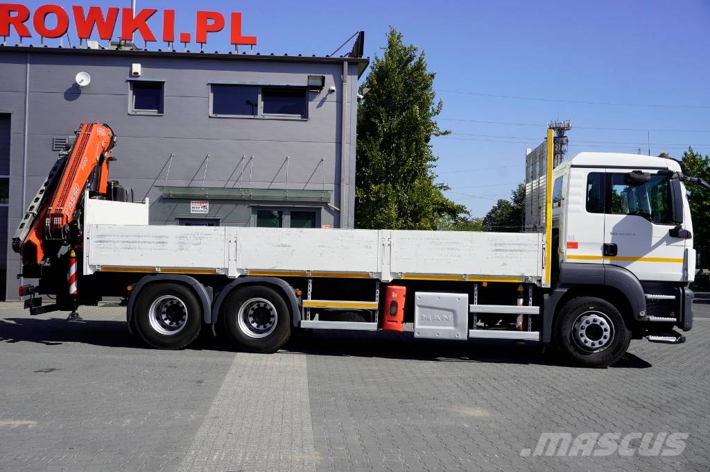 MAN TGS 26.420 6x4 / Fassi F215A.2.24 / remote control Kamioni sa otvorenim sandukom