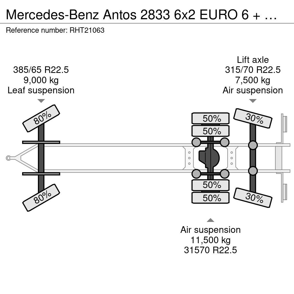 Mercedes-Benz Antos 2833 6x2 EURO 6 + HMF 2620-K3 + REMOTE CONTR Flatbed/Dropside trailers