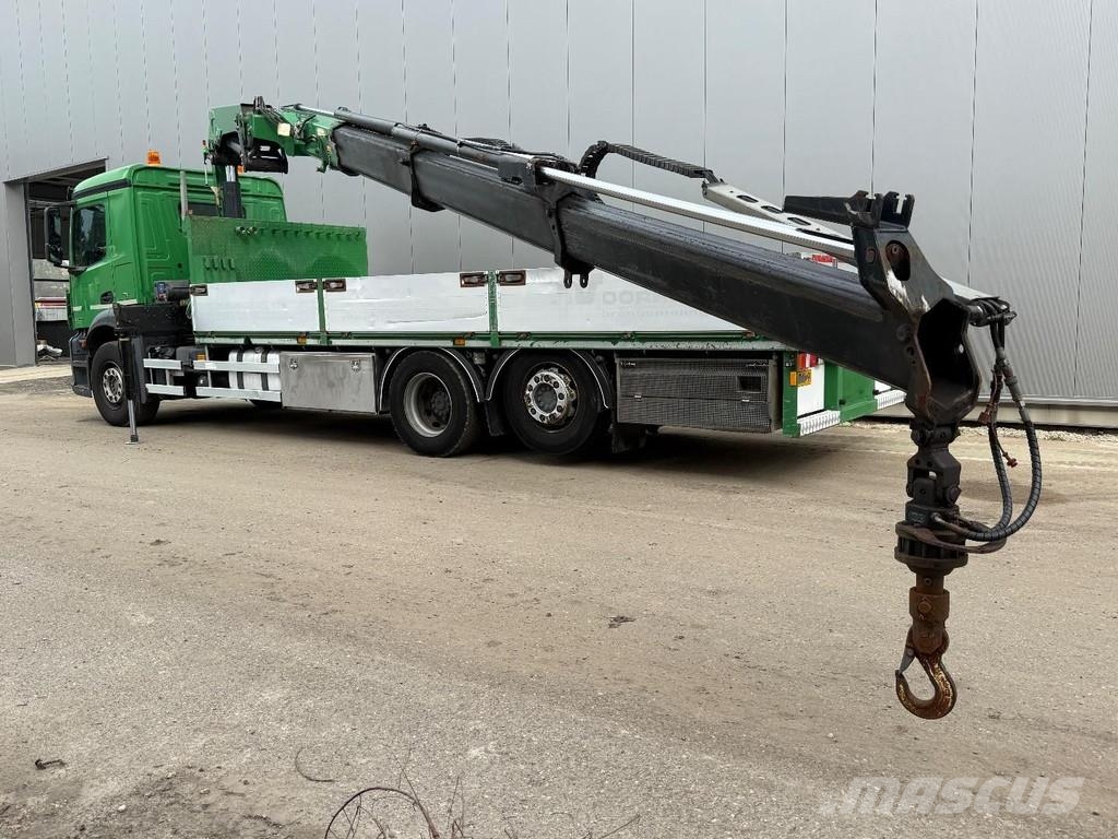 Mercedes-Benz Antos 2833 6x2 EURO 6 + HMF 2620-K3 + REMOTE CONTR Flatbed/Dropside trailers