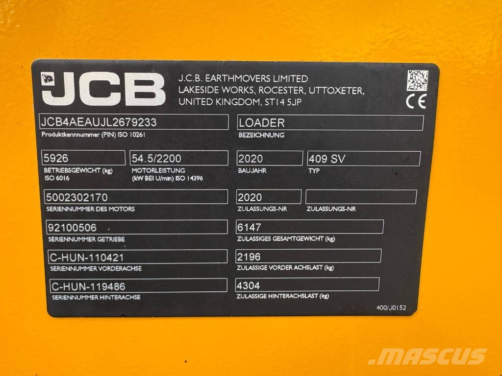 JCB 409 Utovarivači na kotačima