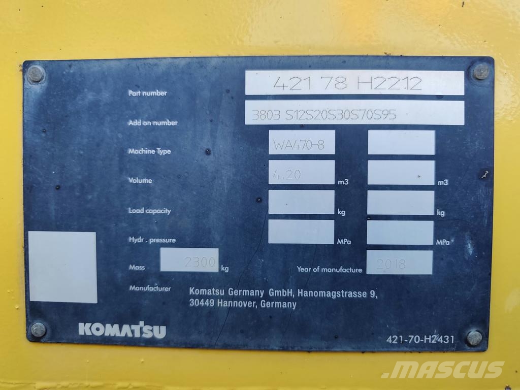 Komatsu WA 470-8 . Pyöräkuormaajat