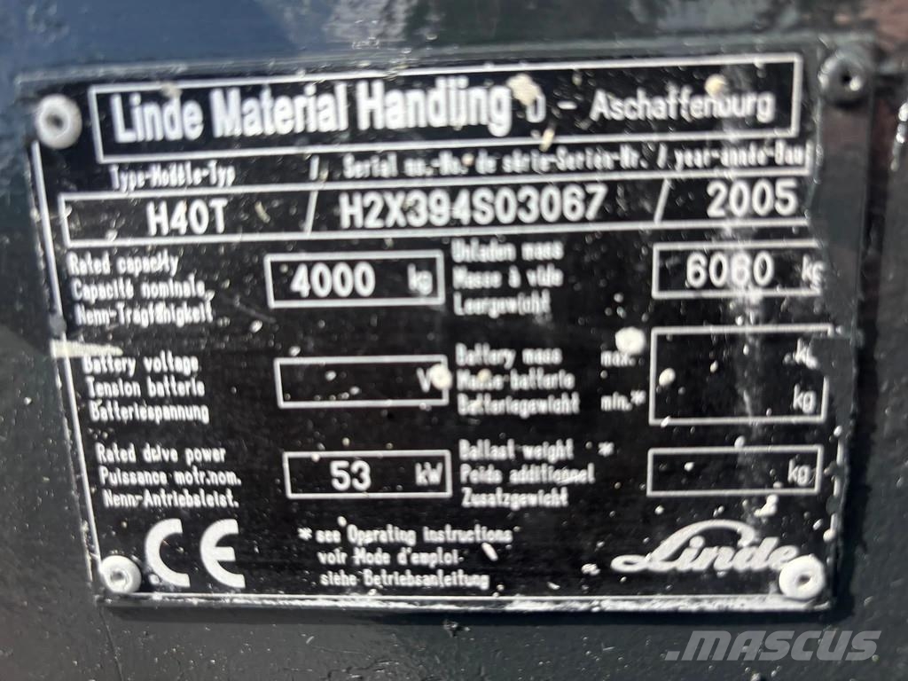 Linde H40 Heftruck Chariots GPL