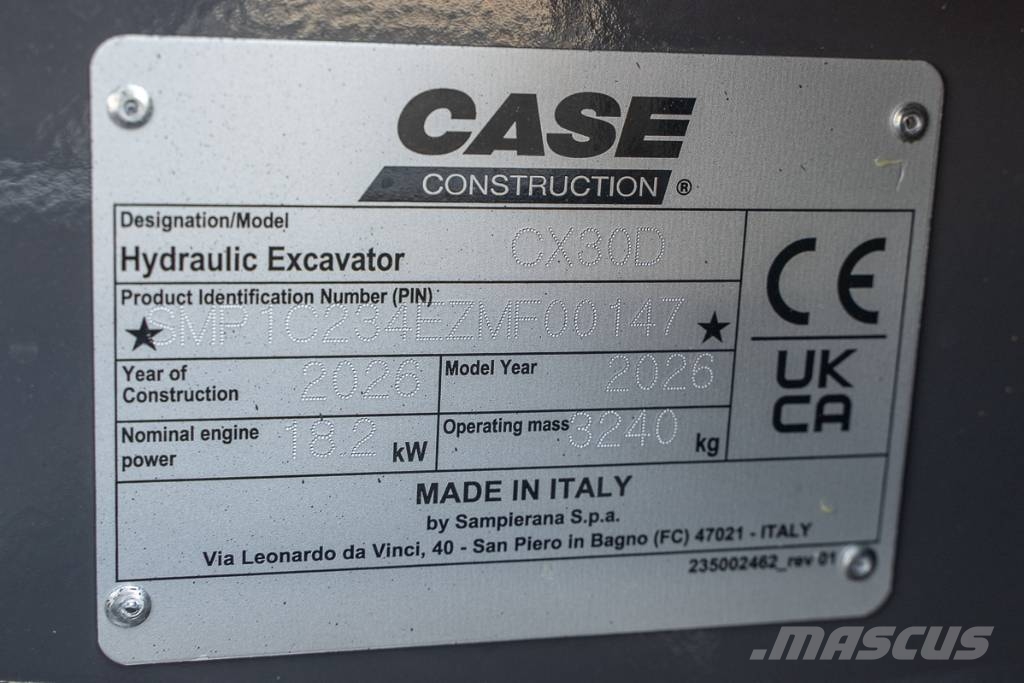 CASE CX 30 D Minigraafmachines < 7t