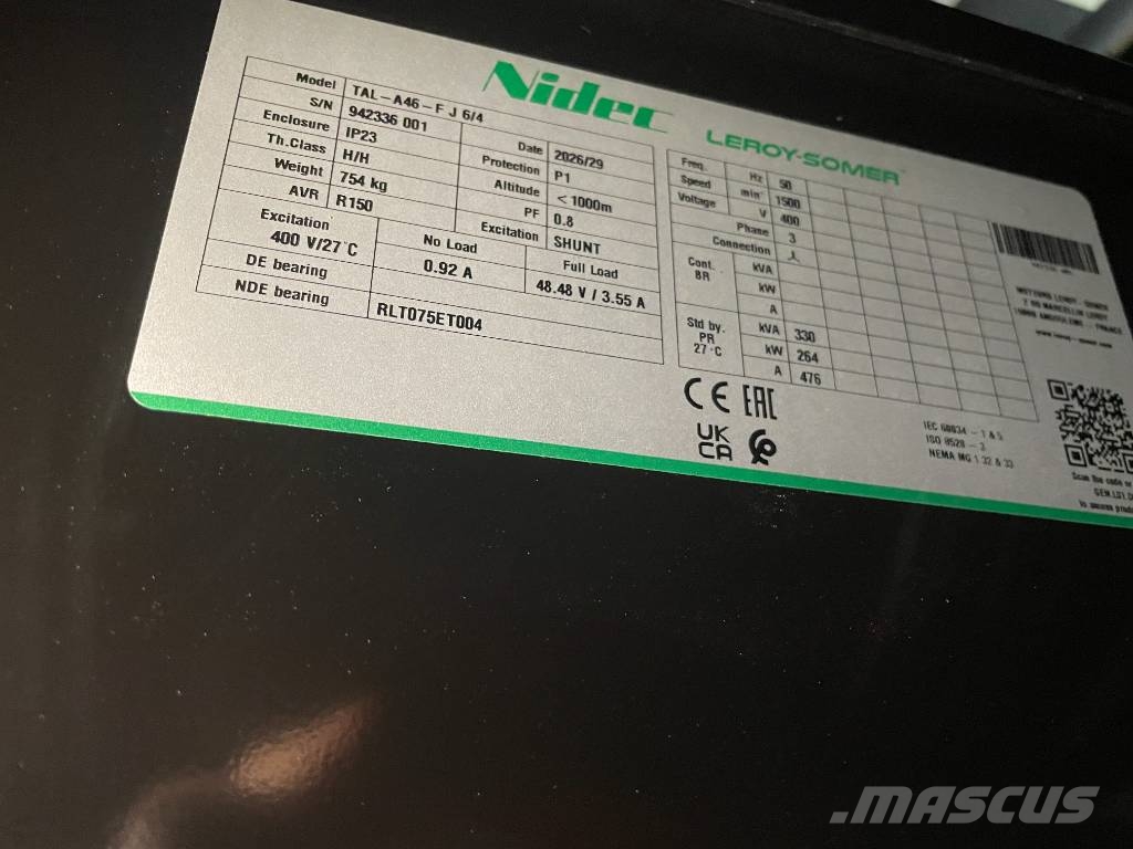 Iveco CR9TE8 - 330 kVA Generator - DPX-19795 디젤 발전기