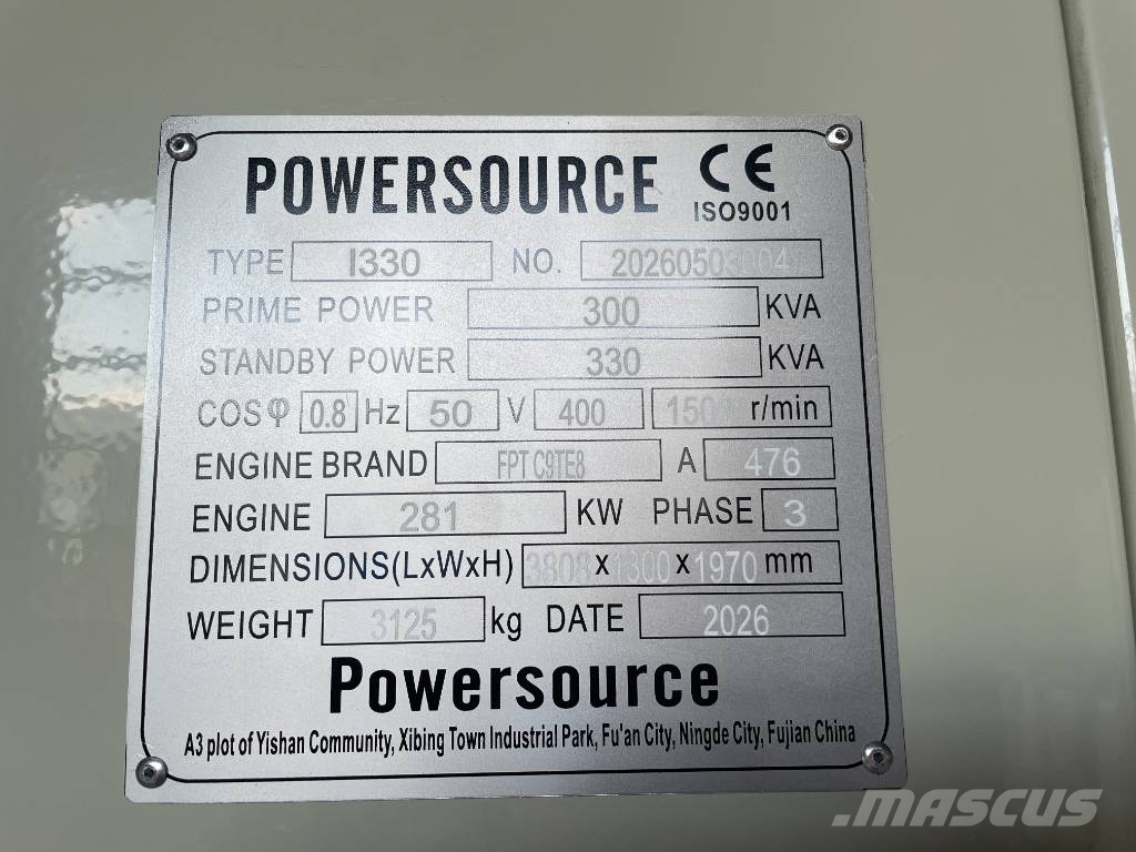 Iveco CR9TE8 - 330 kVA Generator - DPX-19795 디젤 발전기
