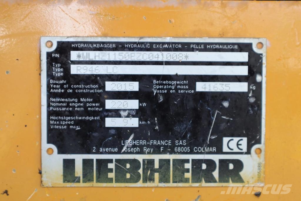 Liebherr R946 LC | STRAIGHT BOOM | TILT CAB | LIKUFIX Roomikekskavaatorid