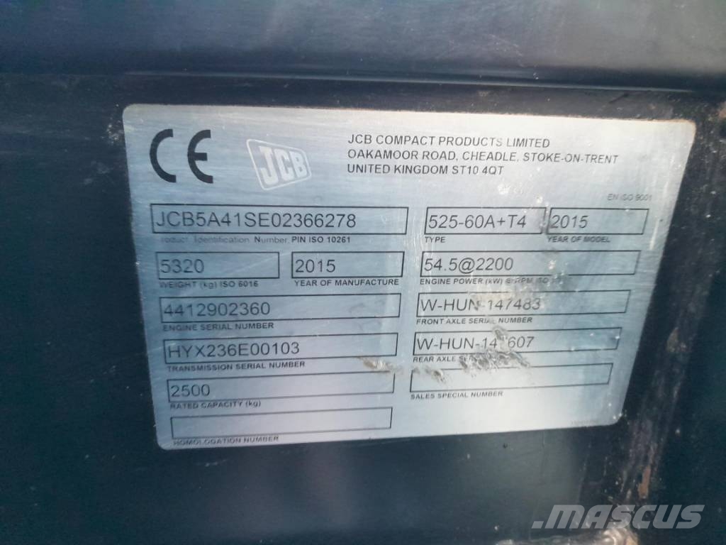 JCB 525-60 Agri Plus | Verreiker - Airco - LEASE €800 Teleskopické manipulátory