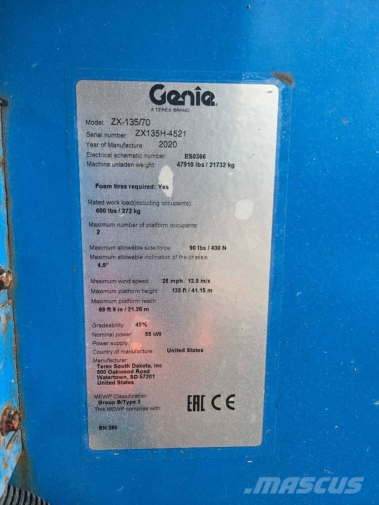 Genie ZX 135/70 Kloubové plošiny