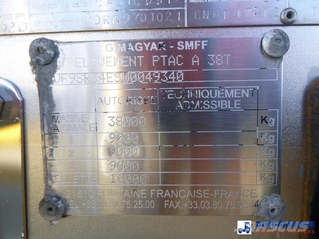 Magyar Chemical tank inox L4BH 33.3 m3 / 1 comp Autocisternas