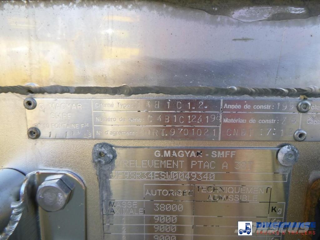 Magyar Chemical tank inox L4BH 33.3 m3 / 1 comp Autocisternas