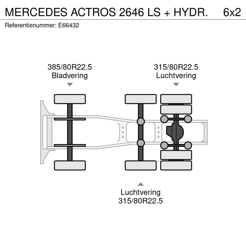Mercedes-Benz ACTROS 2646 LS + HYDR. وحدات الجر