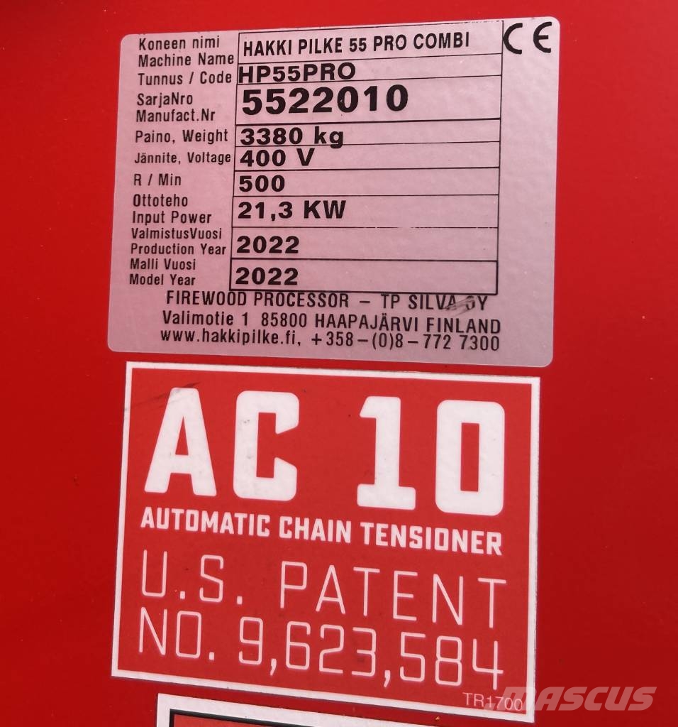 Hakki Pilke 55 Pro Combi ウッドスプリッターとカッター
