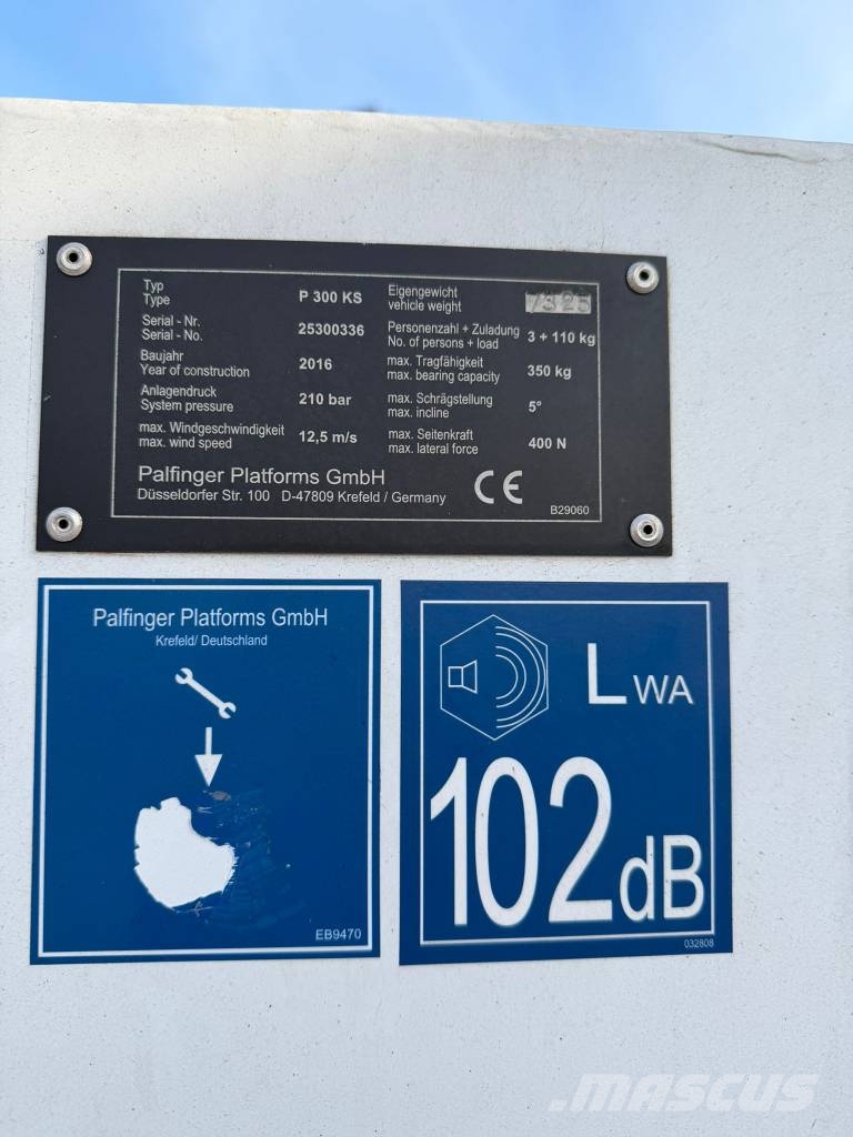 Palfinger P 300 KS Plataformas sobre camión