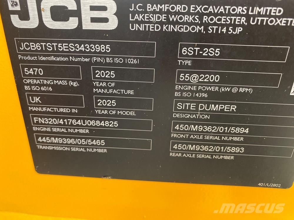 JCB 6TST Site dumpers
