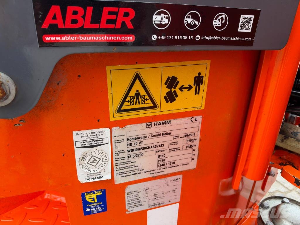 Hamm HD10 VT 18,5 kW Kantenschneiderad Rouleaux monocylindre