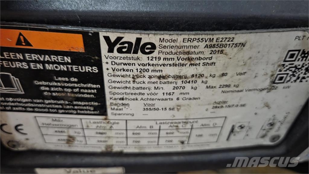 Yale ERP55VM 2015 El gaffeltrucks