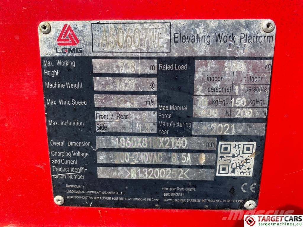 LGMG AS0607WE Electric AS1930E Scissor Work Lift 780cm 剪式升降機