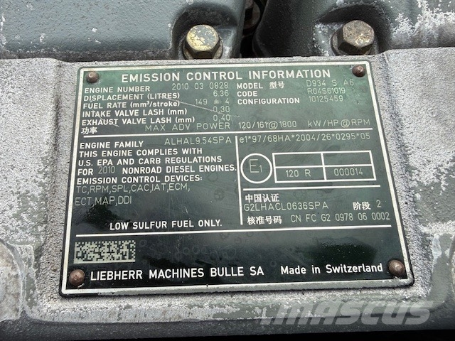 Liebherr D934SA6 120kW 10125459 Motoren