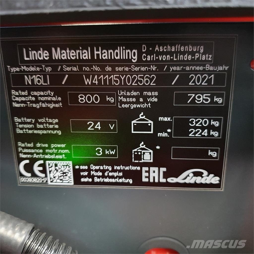 Linde N16 kurz Madalkomplekteerimistõstuk