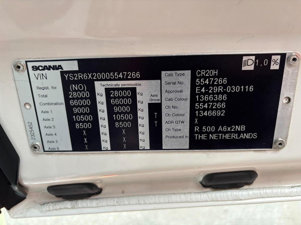 Scania R 500 6x2 RETARDER / DOUBLE BOGIE Tegljači