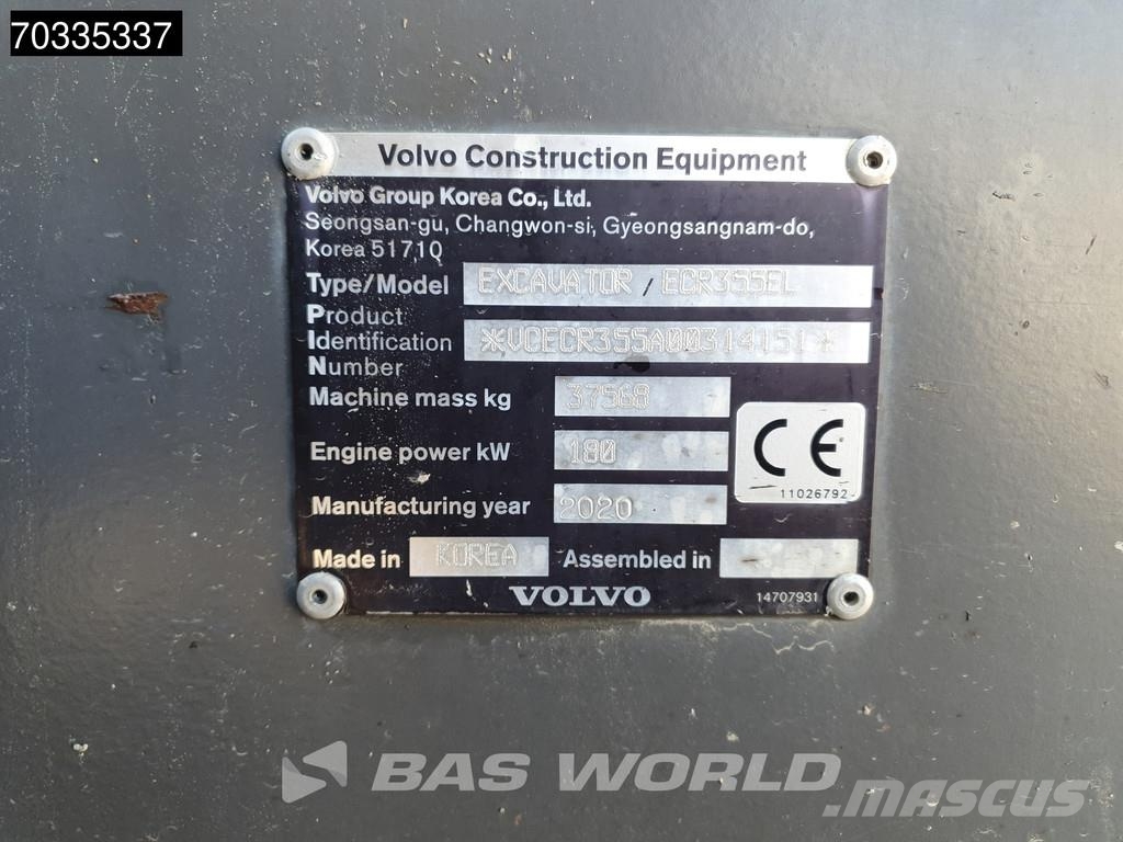 Volvo ECR355 E L GPS - Tiltrotator Escavatori cingolati